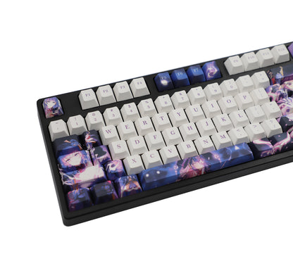 Raiden Shogun Genshin Impact Keycaps sur le thème Cherry Profile