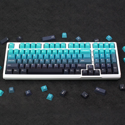 Gradient Black Blue Keycaps Cherry Profile