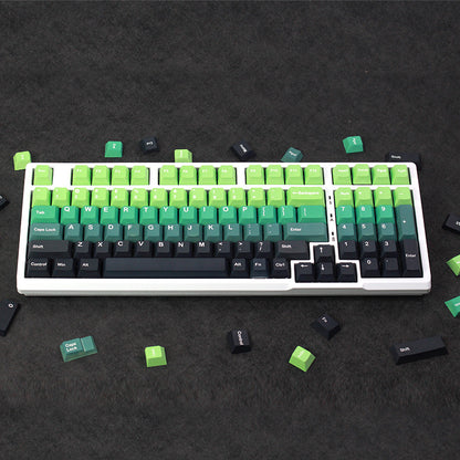 Gradient Black Green Keycaps Cherry Profile