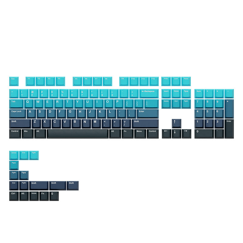 Gradient Black Blue Keycaps Cherry Profile