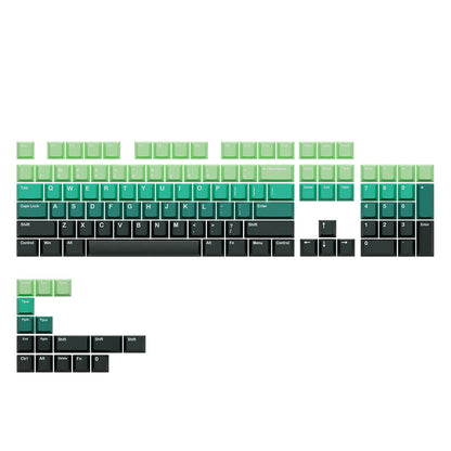 Gradient Black Green Keycaps Cherry Profile