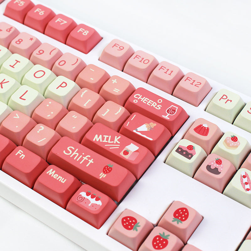 Strawberry Cake XDA Keycaps