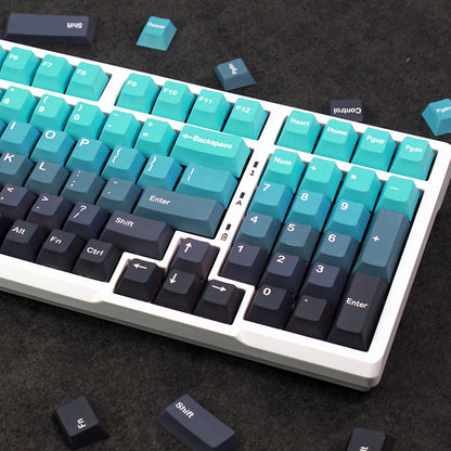 Gradient Black Blue Keycaps Cherry Profile