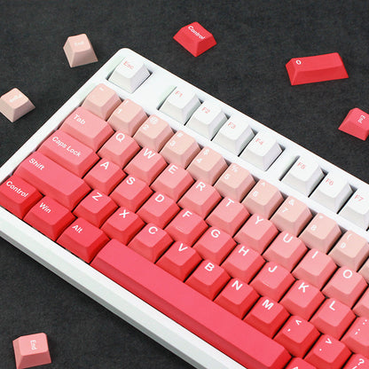 Gradient White Pink Keycaps Cherry Profile