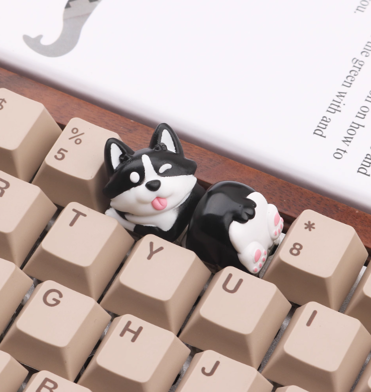 Keycaps artisanaux Corgi &amp; Husky Keycaps faits à la main