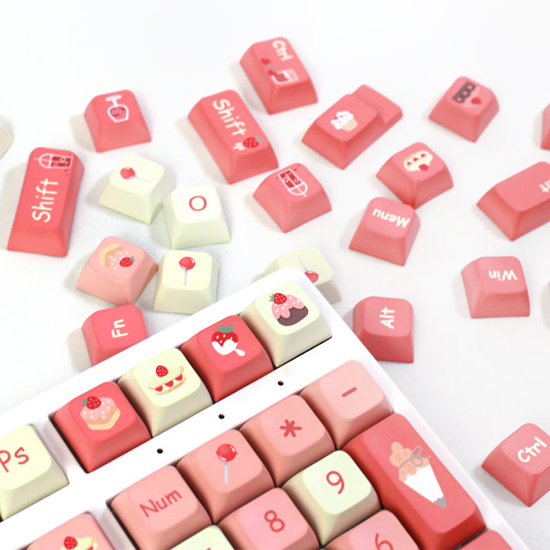 Strawberry Cake XDA Keycaps