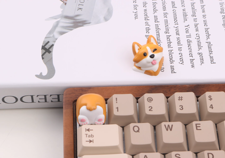 Artisan Keycaps Corgi & Husky Handmade Keycaps