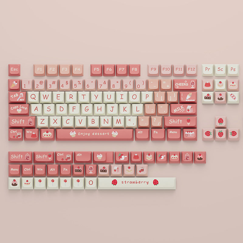 Strawberry Cake XDA Keycaps