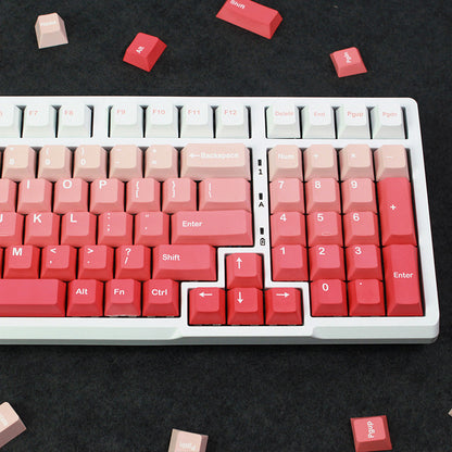 Gradient White Pink Keycaps Cherry Profile