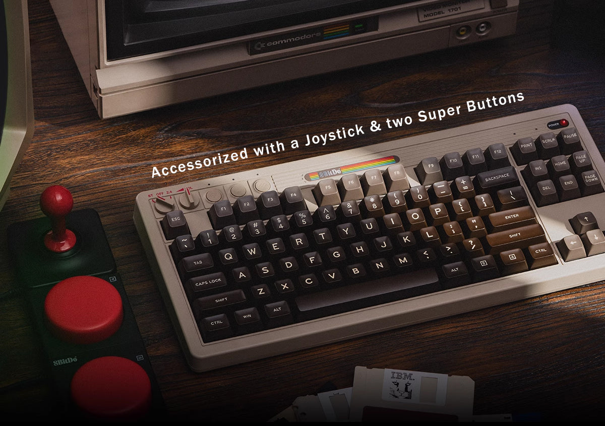 8BitDo Retro87 C64 Mechanical Keyboard 80% TKL Wireless