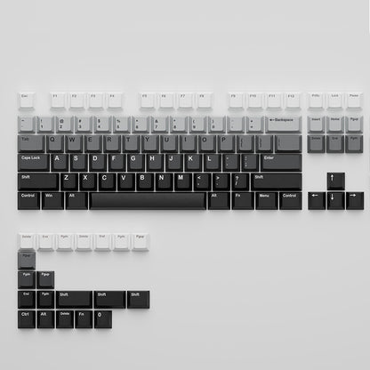 Gradient Black White Keycaps Cherry Profile