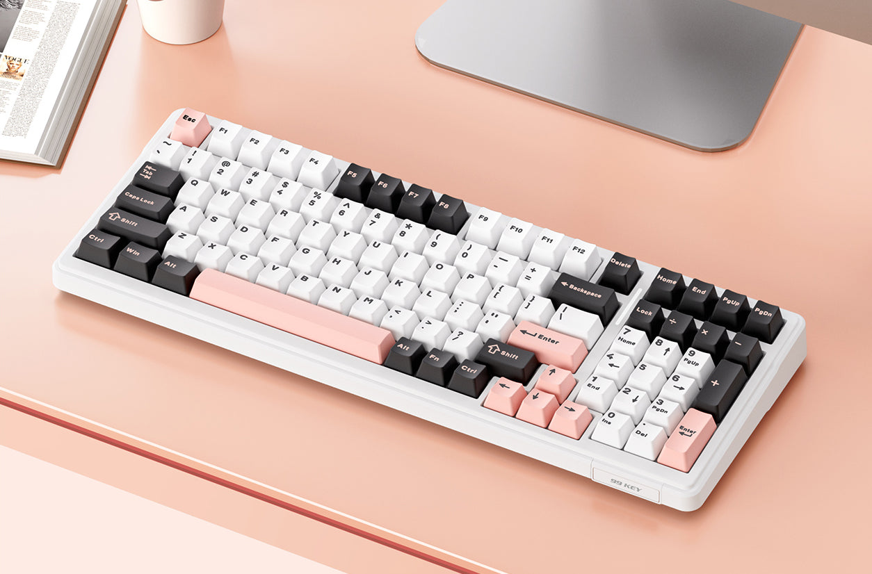 Aula F99 Black Pink Age Mechanical Keyboard 98% Wireless RGB