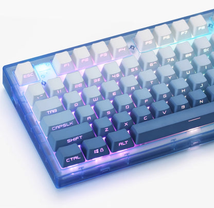 Blue Fog Double-Shot PBT Gradient Shine-Through Keycap Set