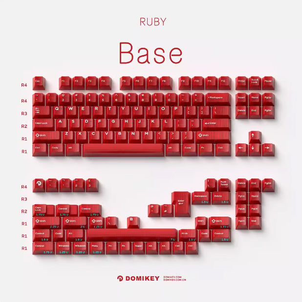 Domikey Ruby Keycap Set Cherry Profile