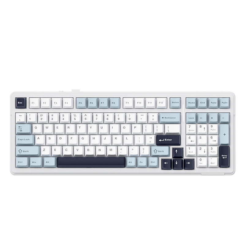 Aula F99 Smokey Blue Sea Fog Clavier mécanique 98% sans fil RVB