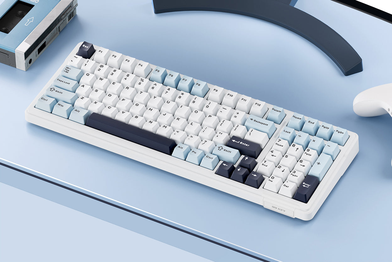 Aula F99 Smokey Blue Sea Fog Mechanical Keyboard 98% Wireless RGB