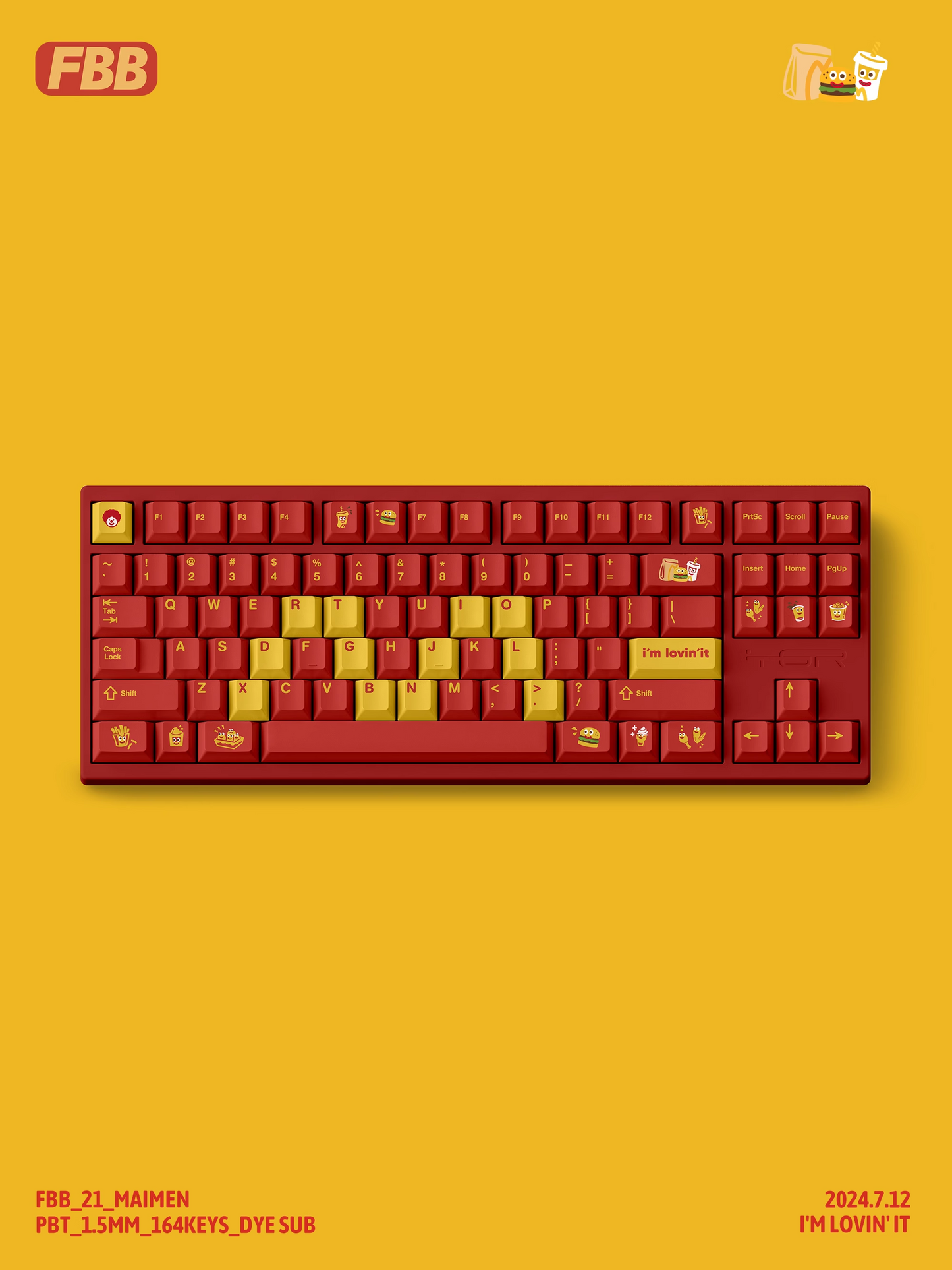 FBB McDonald's Themed Keycap Set