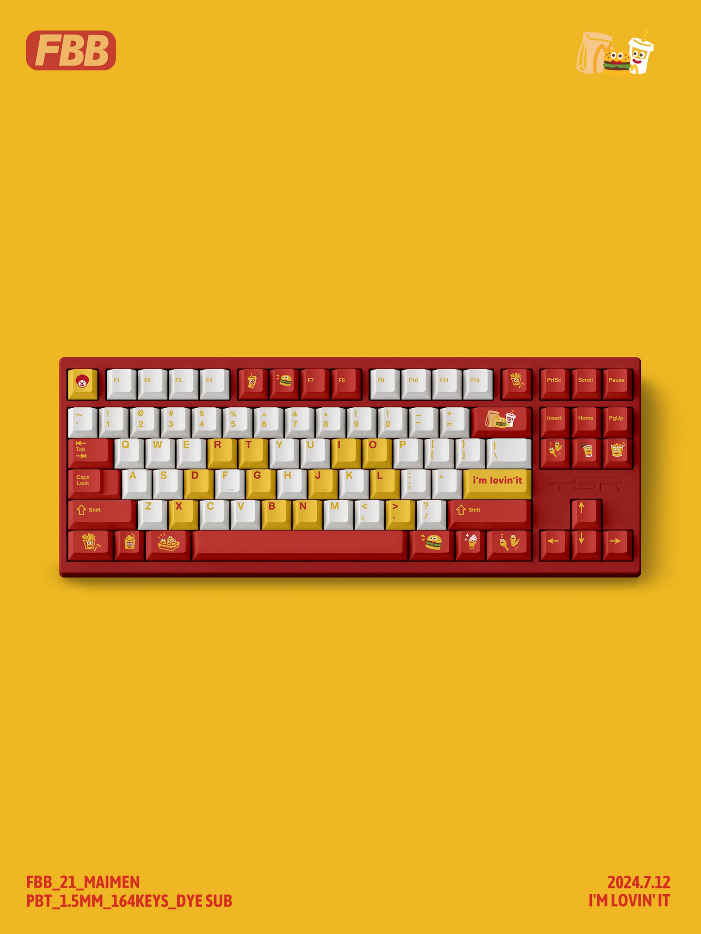 FBB McDonald's Themed Keycap Set