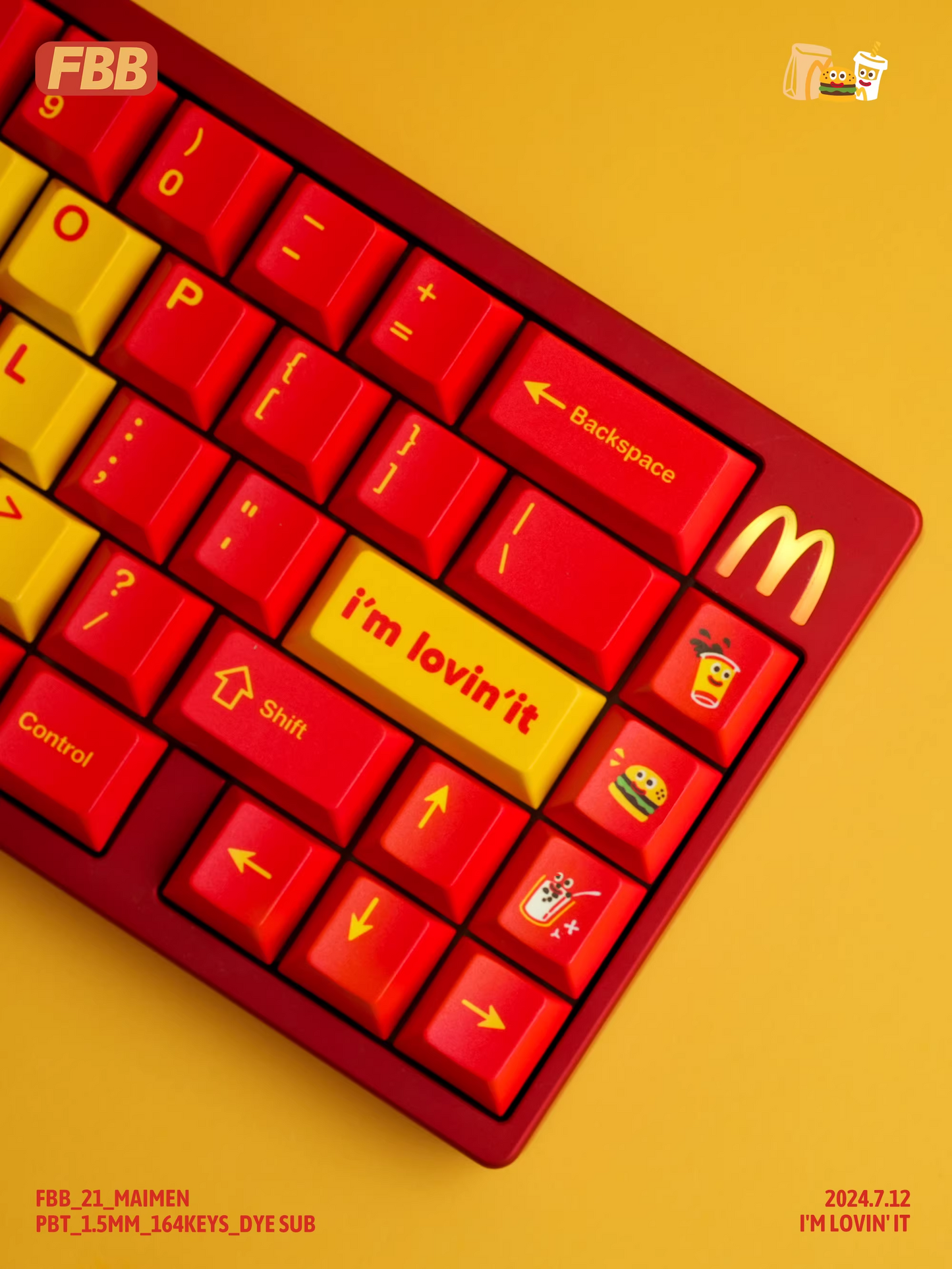 FBB McDonald's Themed Keycap Set