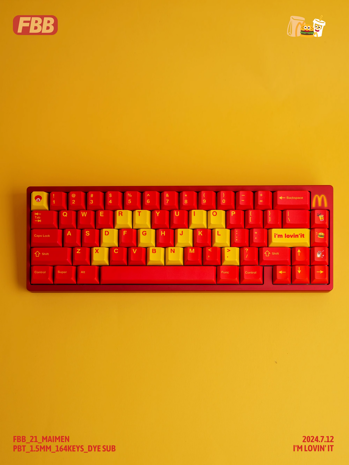 FBB McDonald's Themed Keycap Set