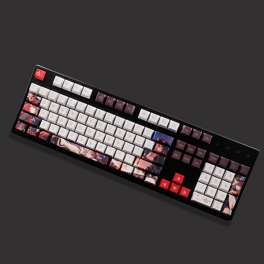 Hu Tao Genshin Impact Themed Keycaps Cherry Profile