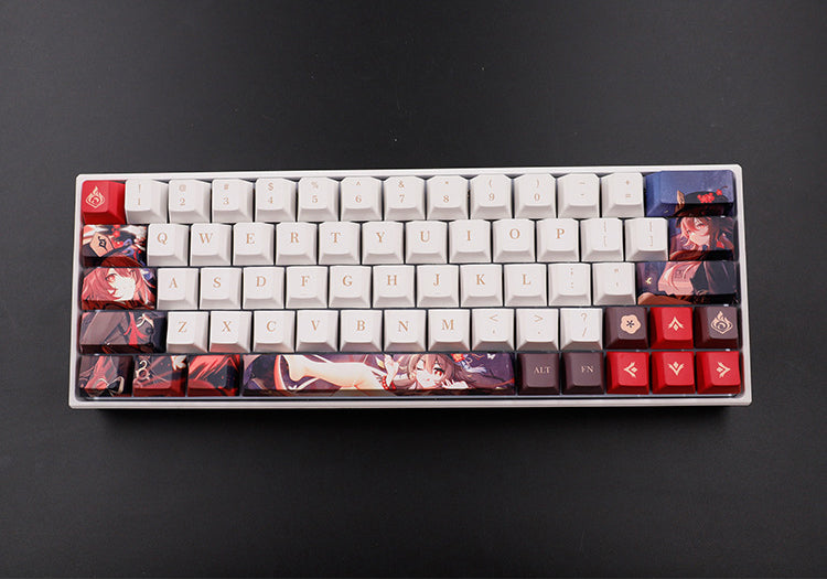 Hu Tao Genshin Impact Themed Keycaps Cherry Profile