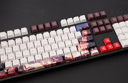 Hu Tao Genshin Impact Themed Keycaps Cherry Profile