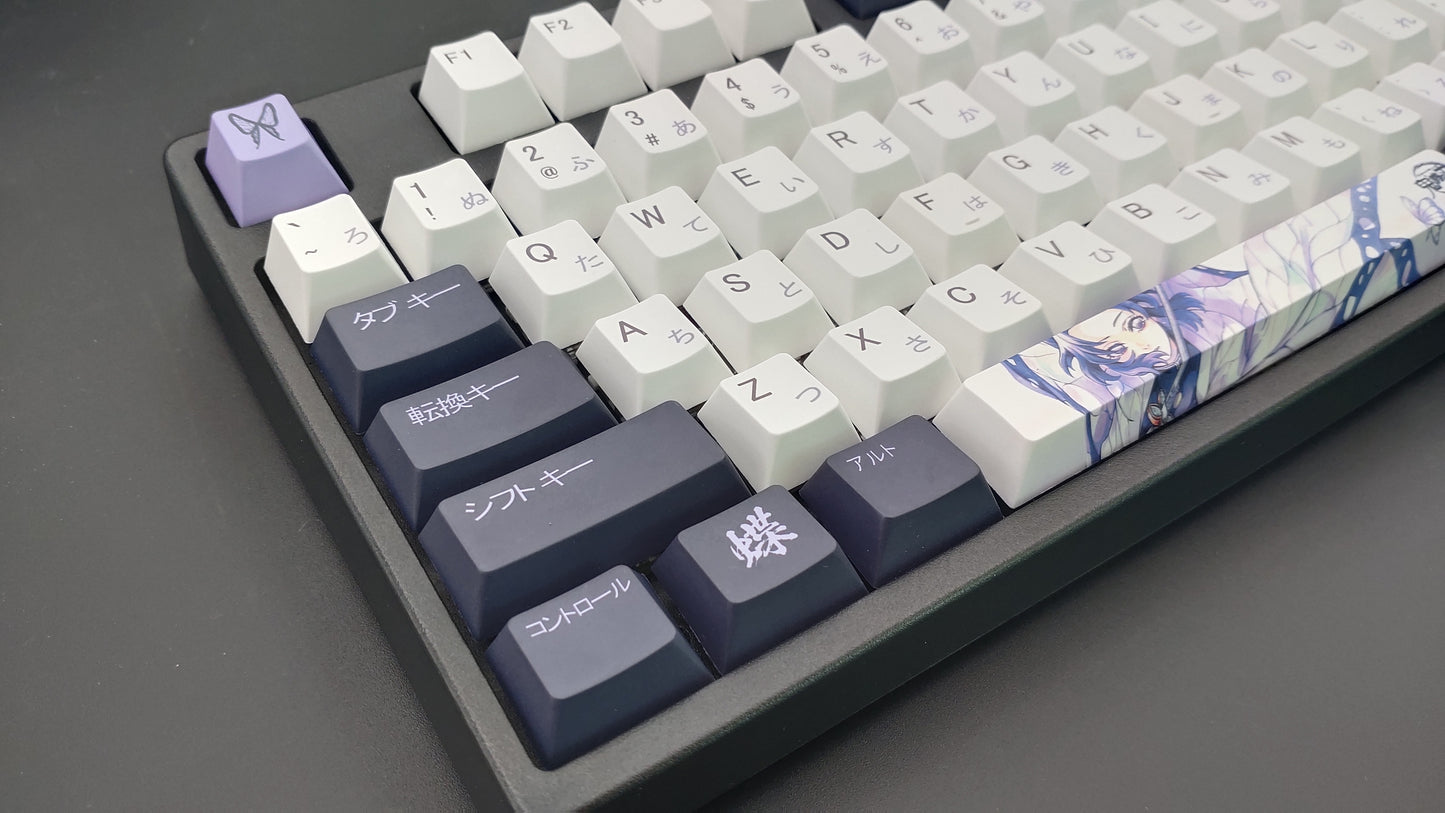 Kochō Shinobu Keycaps sur le thème Cherry Profile