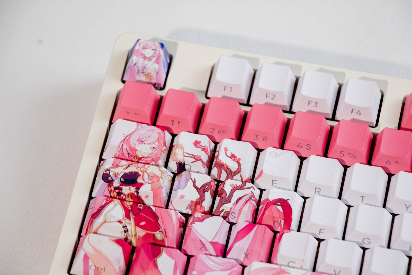 Elysia Genshin Impact Themed Shine-Through Keycaps Cherry Profile