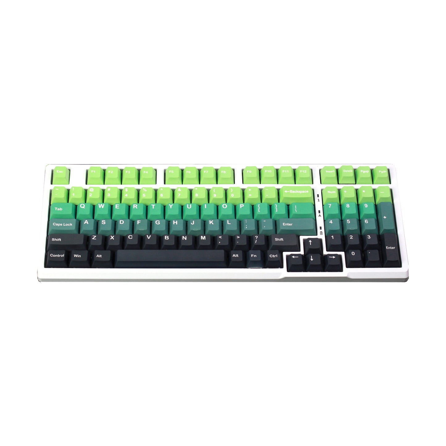 Gradient Black Green Keycaps Cherry Profile