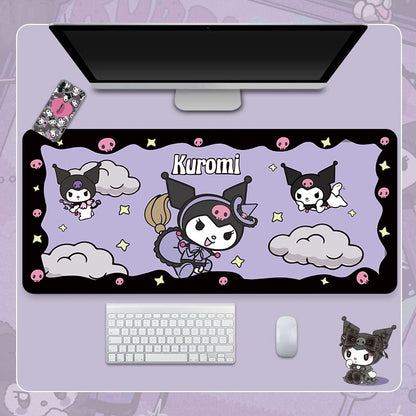 Tapis de bureau de jeu Kuromi mignons XLarge personnalisables