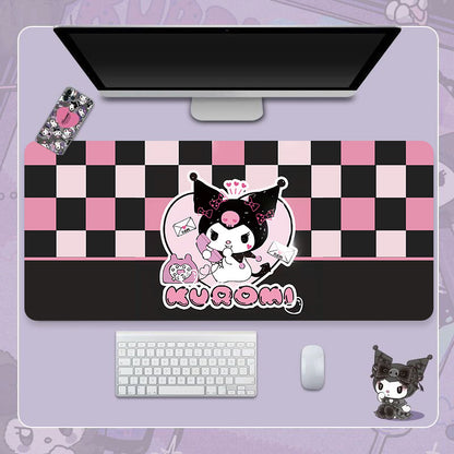 Tapis de bureau de jeu Kuromi mignons XLarge personnalisables