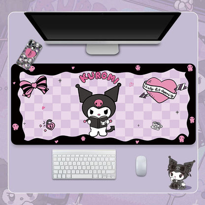 Tapis de bureau de jeu Kuromi mignons XLarge personnalisables