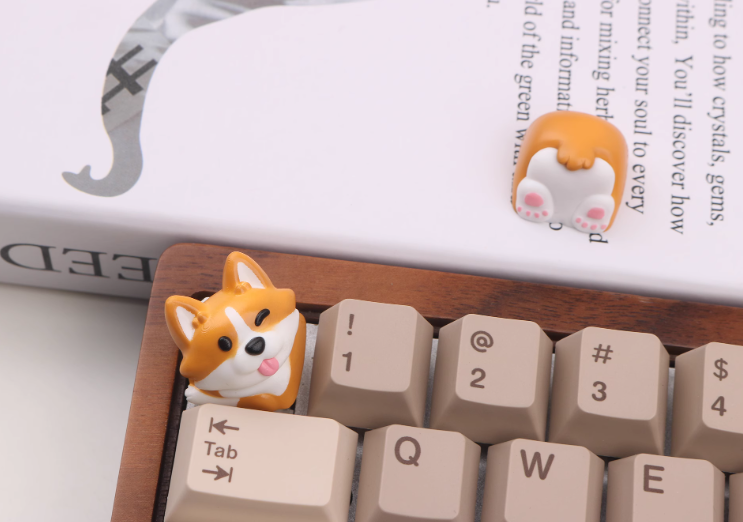 Artisan Keycaps Corgi & Husky Handmade Keycaps