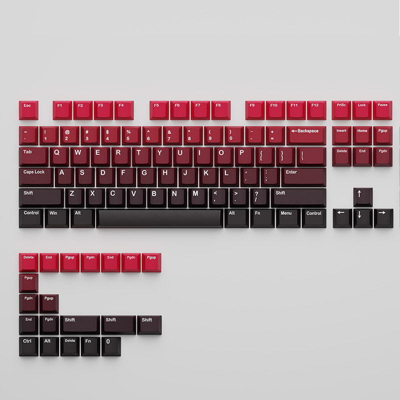 Gradient Black Pink Keycaps Cherry Profile