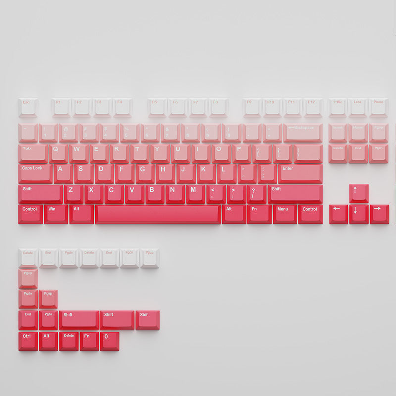 Gradient White Pink Keycaps Cherry Profile