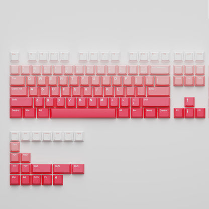 Gradient White Pink Keycaps Cherry Profile