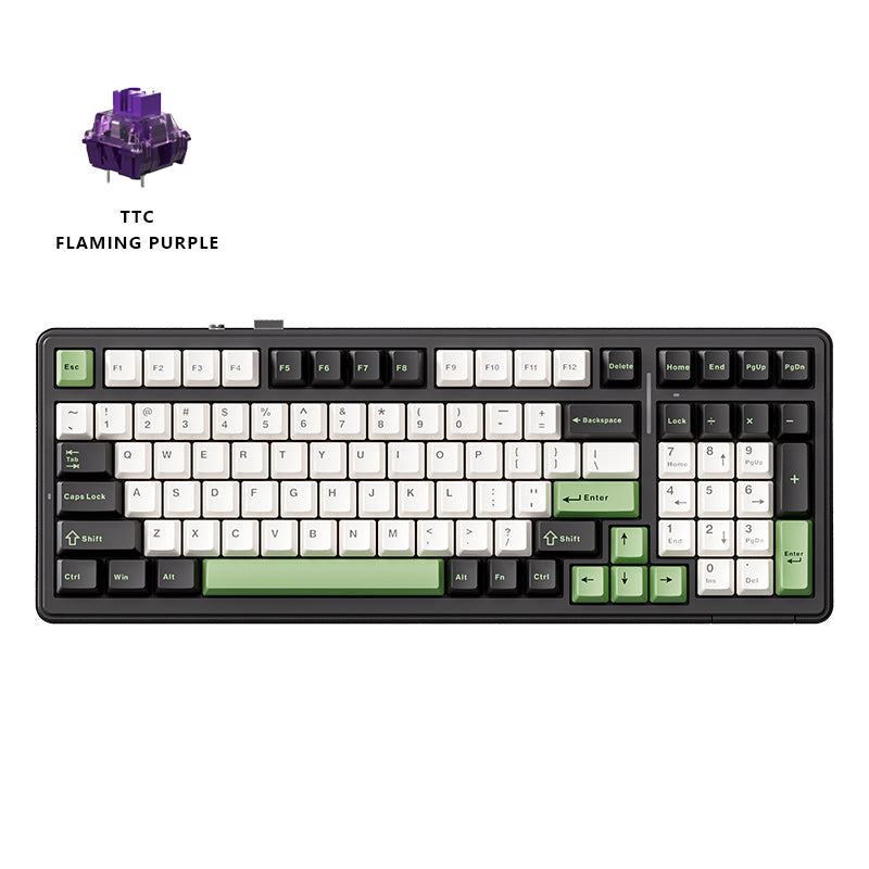 Clavier mécanique Aula F99 Green Glen 98% sans fil RVB