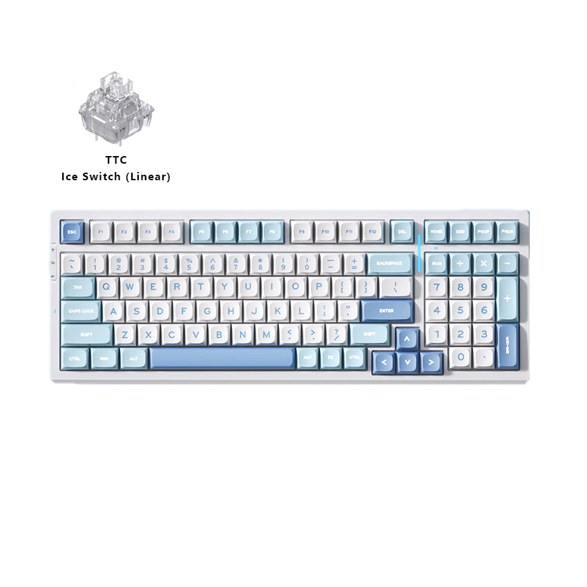 MCHOSE G98 clavier mécanique bleu mer étoilé sans fil RVB